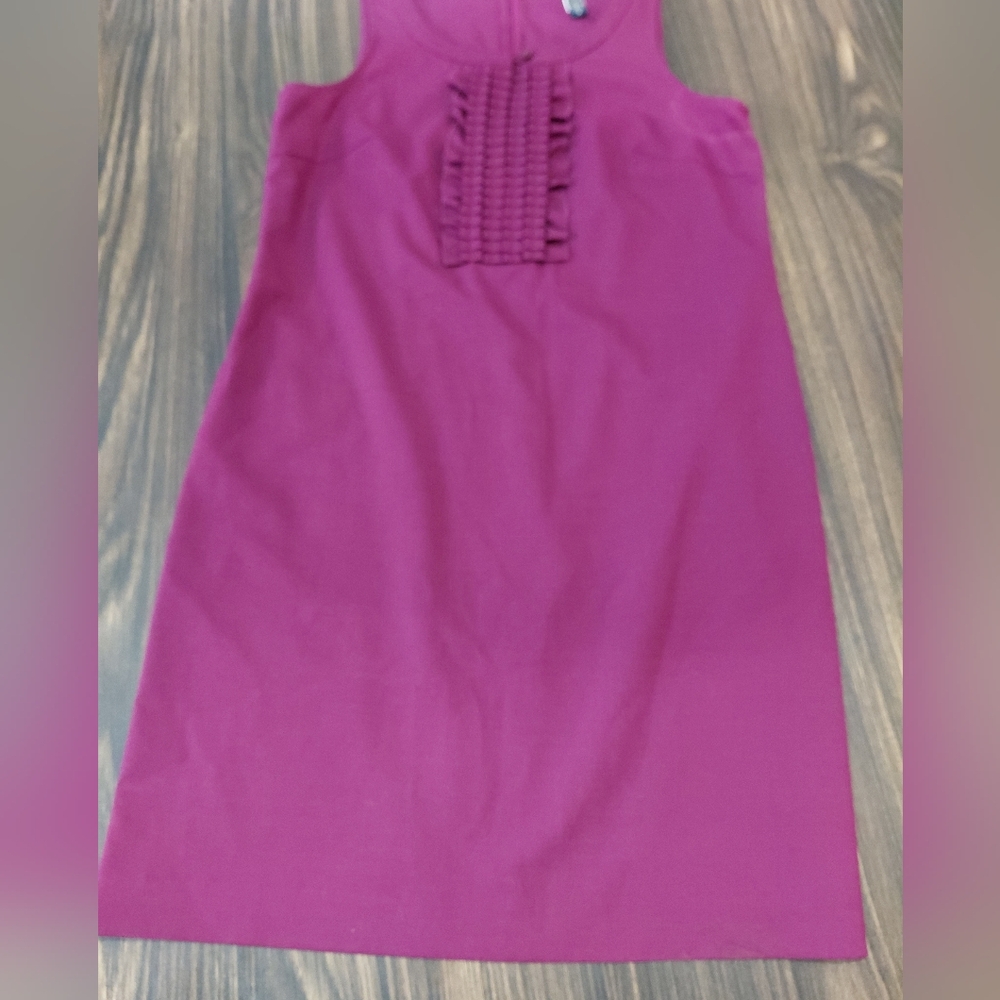 💖 Banana Republic Raspberry Ruffle Front Sheath Dress - Size 8 💖 - Picture 10 of 16